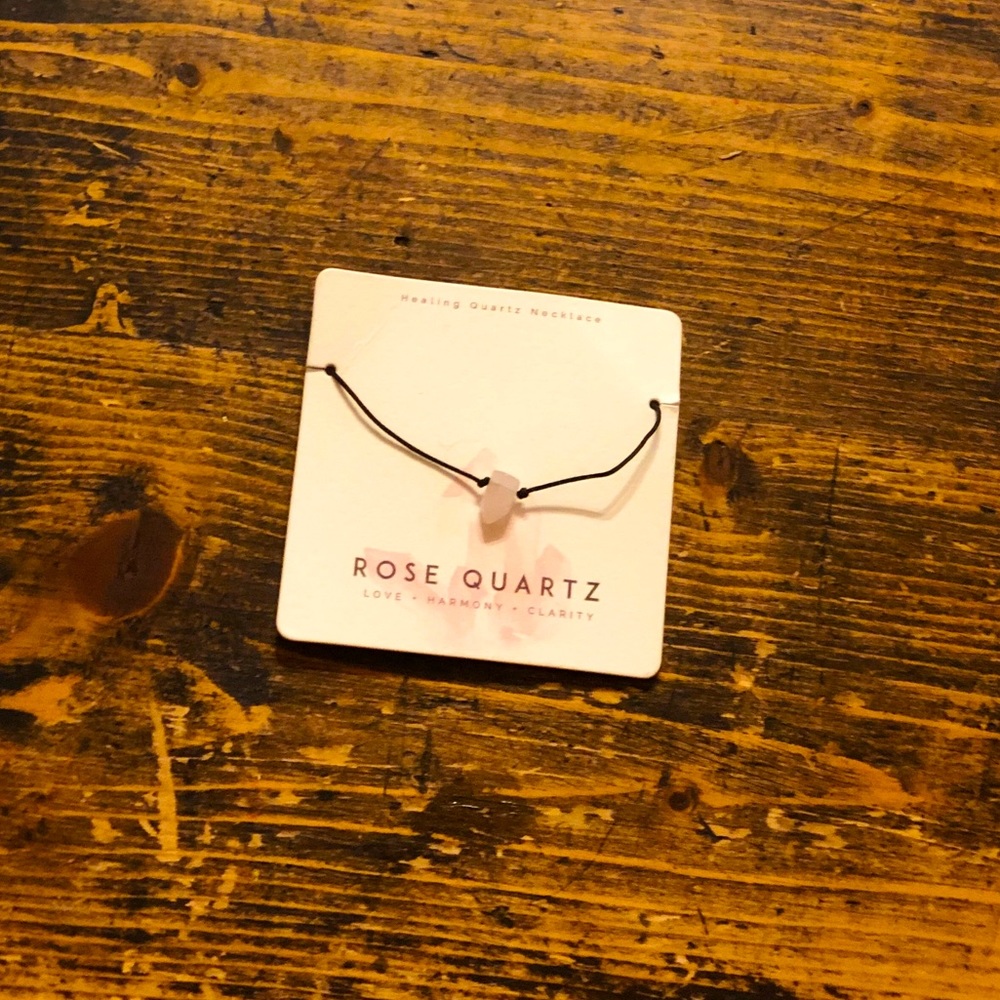 Small Rose Quartz choker necklace 🖤❤️